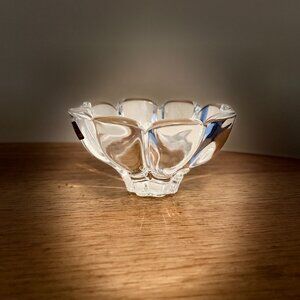 Mikasa Zinnia Clear Crystal Round Footed Petal 6" Bowl Made in Austria